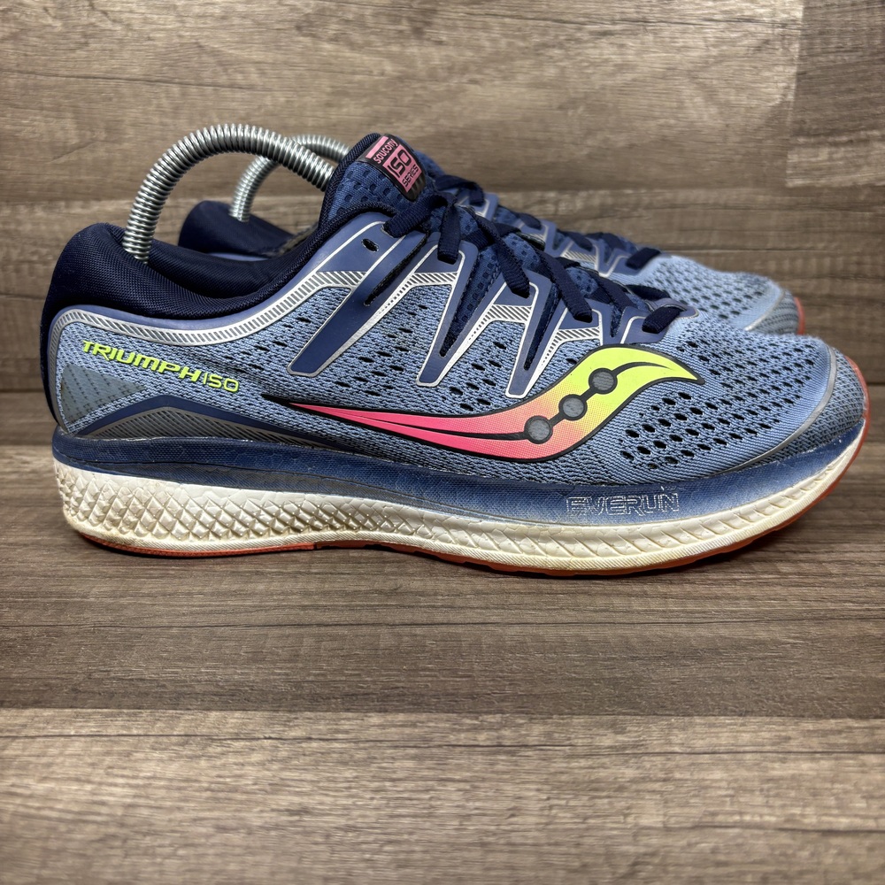 Saucony Triumph ISO 5 Blue Womens US Size 10.5 EUR 42.5 S10462-1 Running Shoes